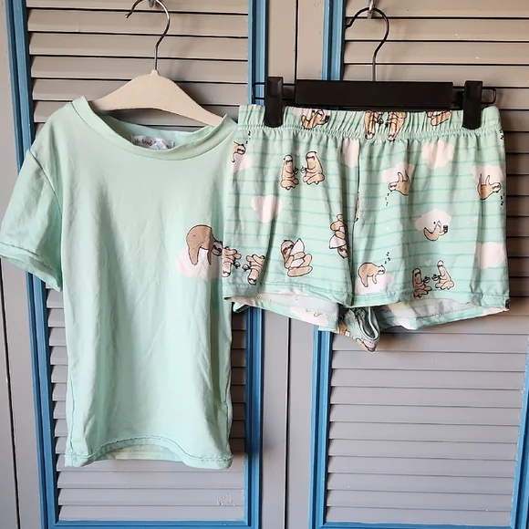 Weekend Edition Sloth Pajama Set โ Womenโs XS - Picture 1 of 12